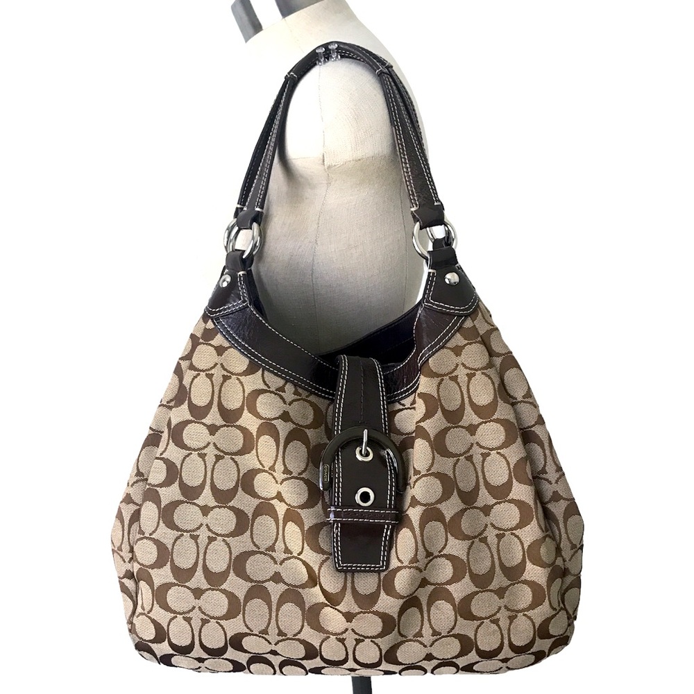 Couch Signature Soho Large Boho BrownTan Bag Women No. F17403